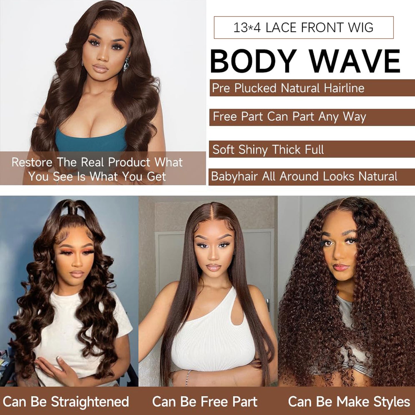Cross-border Europe and the United States wholesale Brown fashion - New Hair