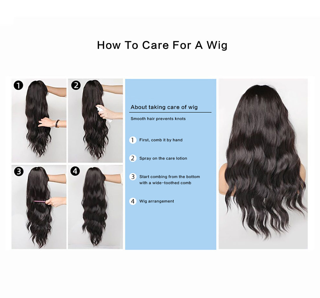 EMMOR Long Straight  Wig for Women - Natural Looking Synthetic Hair Wig with Realistic Texture