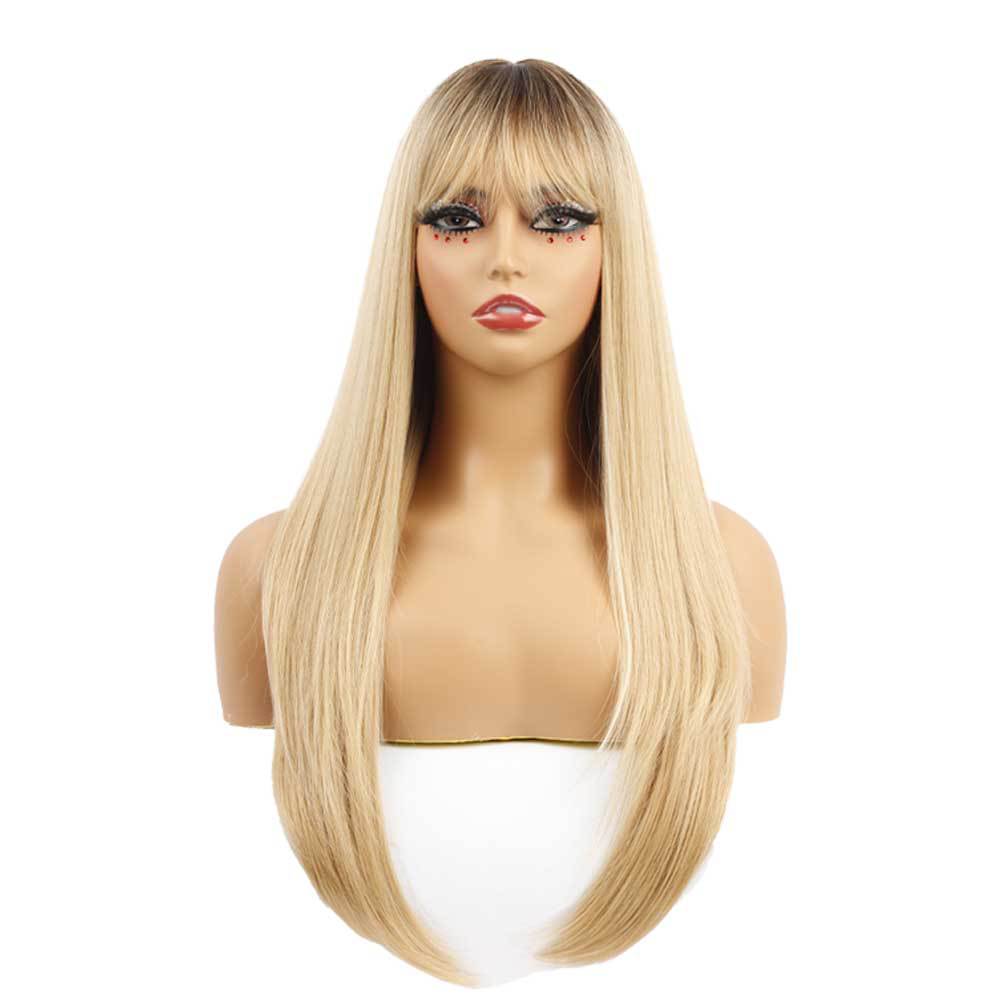 Quick-change hairstyle wig full headpiece synthetic straight hair - New Hair