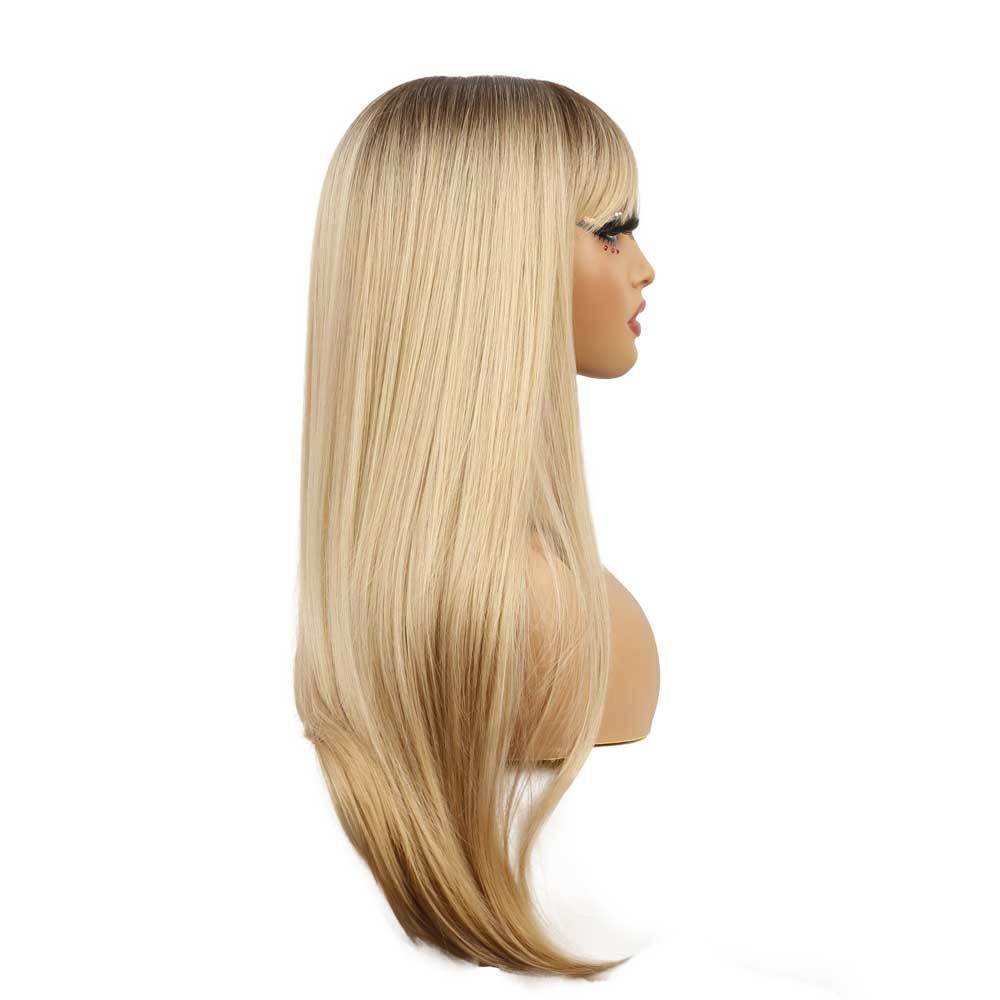 Quick-change hairstyle wig full headpiece synthetic straight hair - New Hair