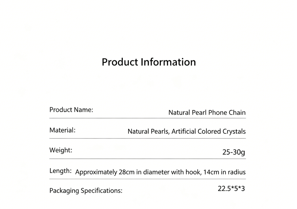 Natural freshwater pearl phone chain - New Hair