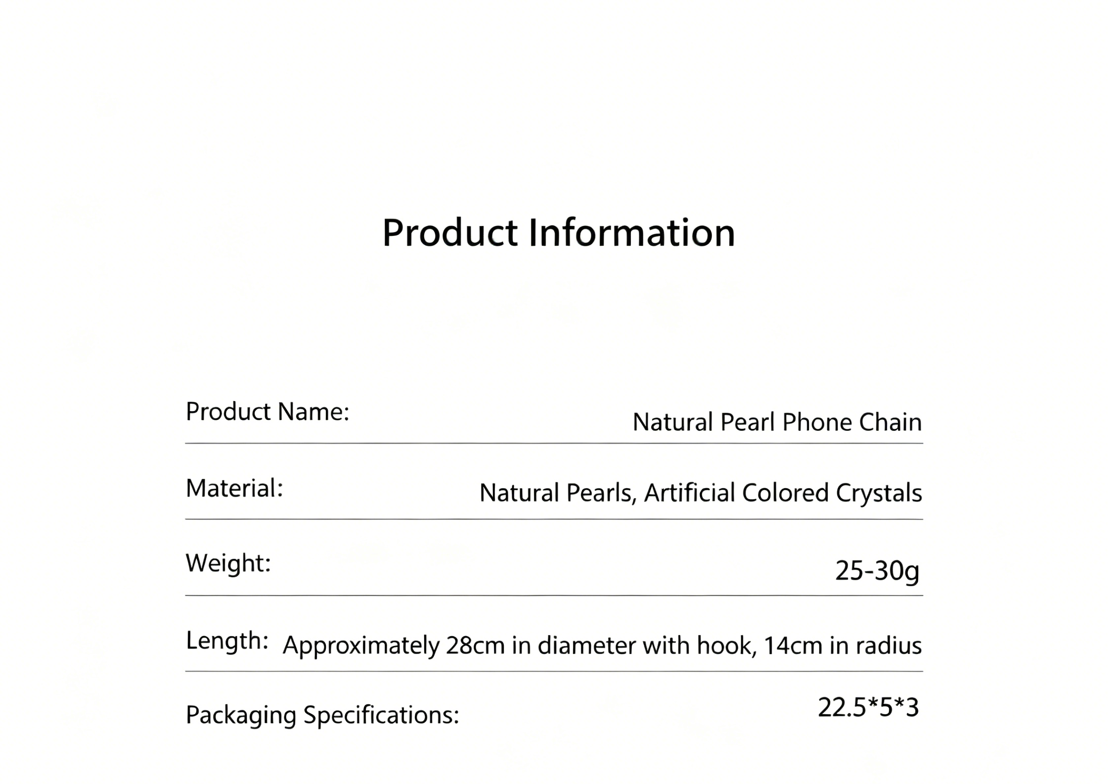 Natural freshwater pearl phone chain - New Hair