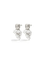 Swirl Grape Freshwater Pearl Earrings