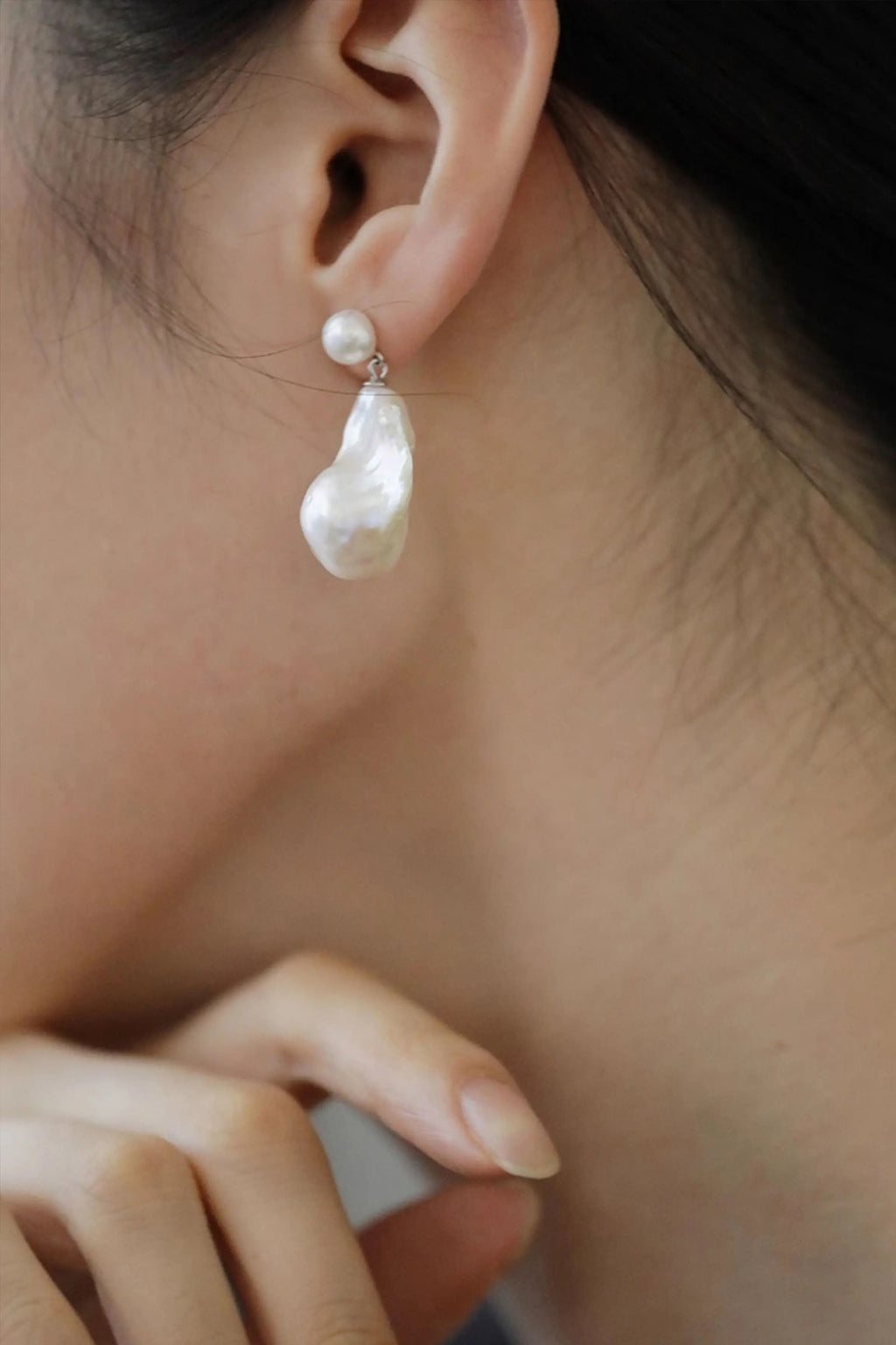 Natural Irregular Baroque Pearl Earrings - New Hair