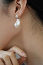 Natural Irregular Baroque Pearl Earrings - New Hair