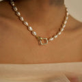 Baroque pearl necklace for women clavicle; Baroque pearl choker for women
