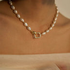 Baroque pearl necklace for women clavicle; Baroque pearl choker for women