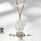 Freshwater pearl baroque pendant clasp pendant without necklace