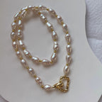 Baroque pearl necklace for women clavicle; Baroque pearl choker for women