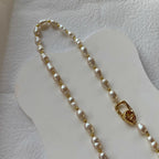 Baroque pearl necklace for women clavicle; Baroque pearl choker for women