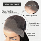 Full real hair lace frontal wig with no glue
