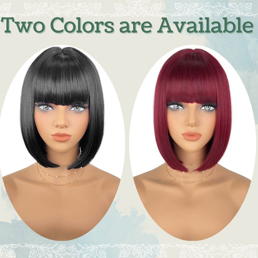 High temperature silk wig with bangs curly hair synthetic hair cap