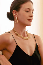 Vintage Egyptian Gold Snake Tassel Necklace