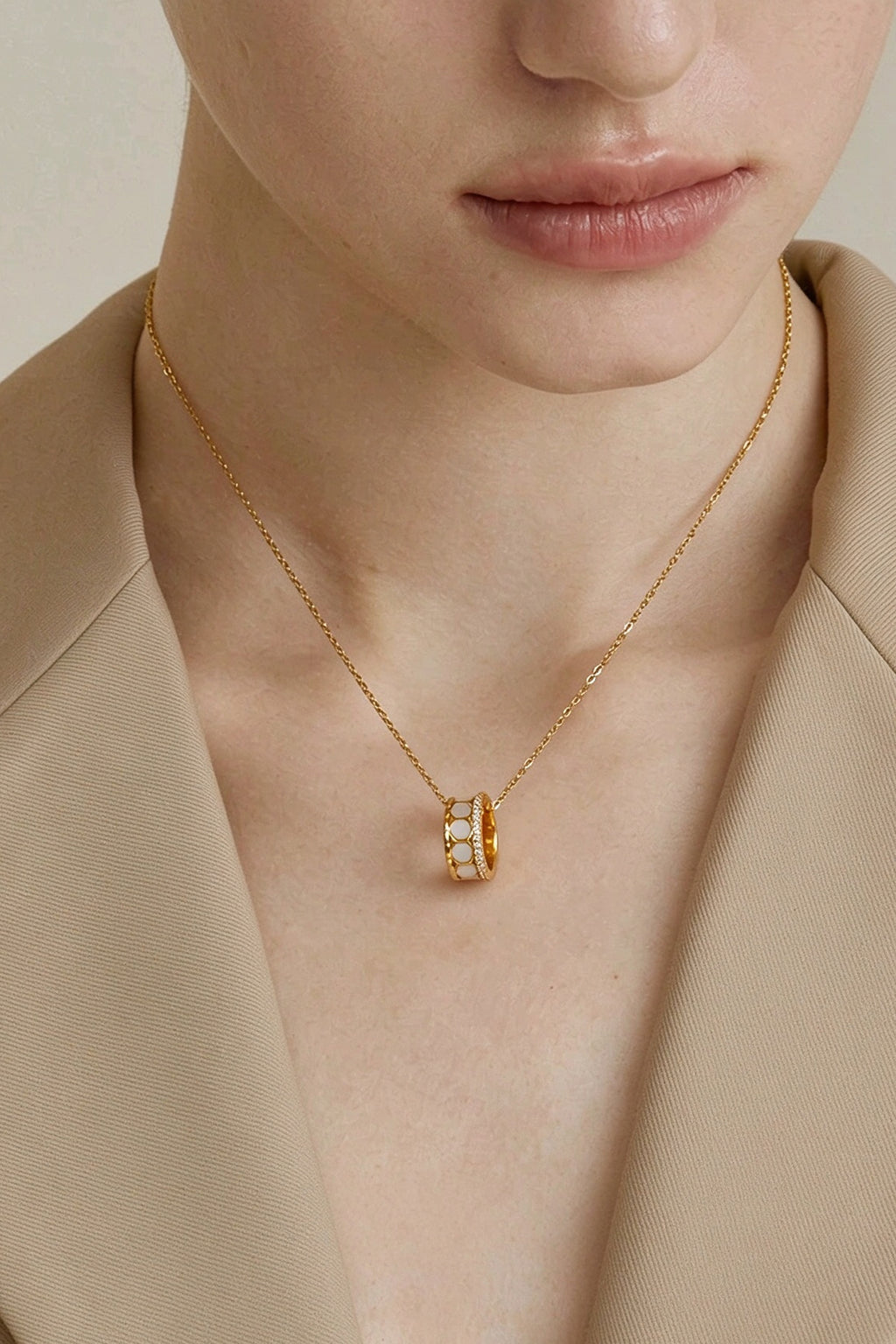 Natural Stone Hourglass Sterling Silver Necklace - New Hair
