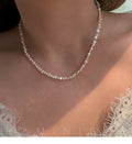 Natural freshwater high-luster baroque seed pearl necklace - New Hair