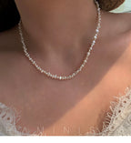 Natural freshwater high-luster baroque seed pearl necklace - New Hair