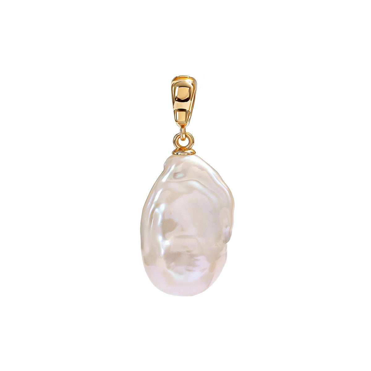 Freshwater pearl baroque pendant clasp pendant without necklace