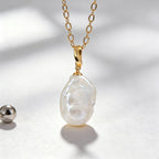 Freshwater pearl baroque pendant clasp pendant without necklace