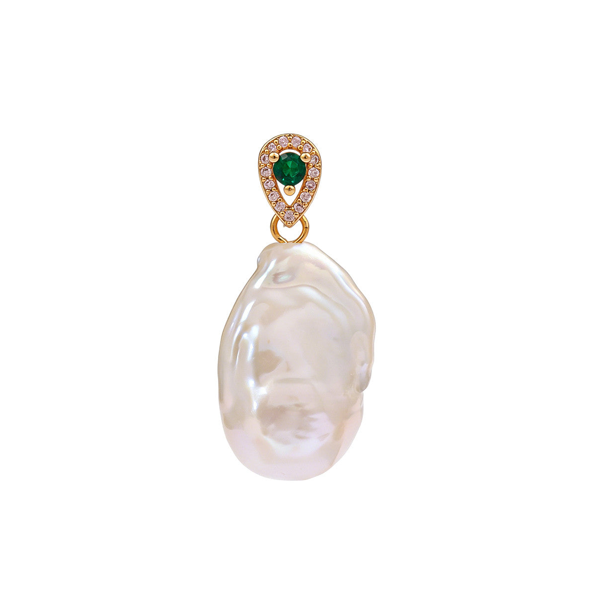 Freshwater pearl baroque pendant clasp pendant without necklace - New Hair