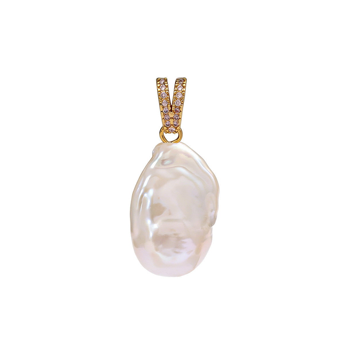 Freshwater pearl baroque pendant clasp pendant without necklace - New Hair