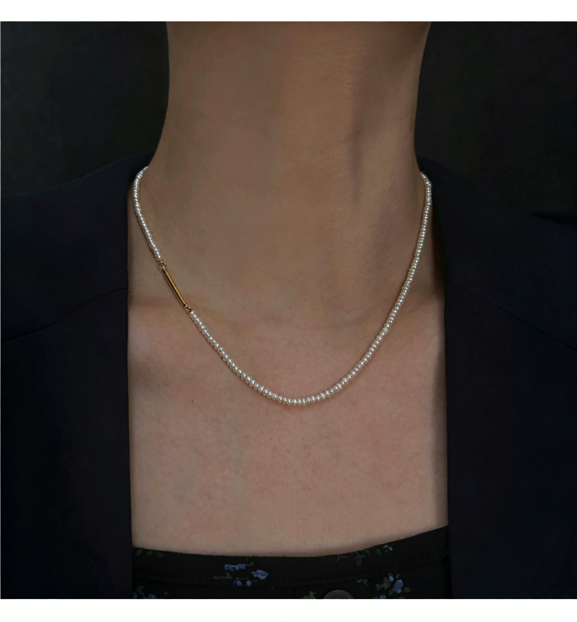 Natural freshwater  pearl necklace