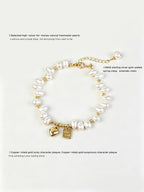 Discover the charm of lucky heart & baroque freshwater pearls. This misaligned irregular bead bracelet is an exquisite gift for women. Unique & meaningful. Shop now on Shopily. - New Hair