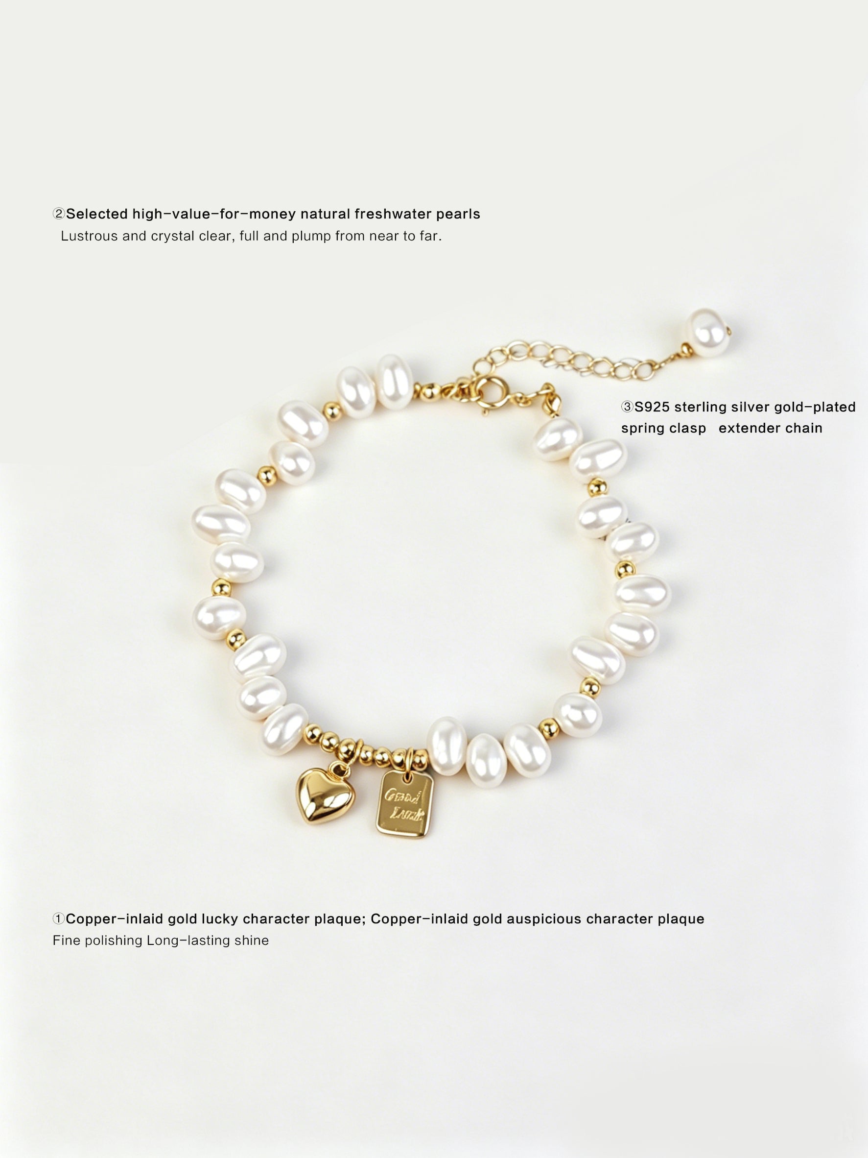 Discover the charm of lucky heart & baroque freshwater pearls. This misaligned irregular bead bracelet is an exquisite gift for women. Unique & meaningful. Shop now on Shopily. - New Hair