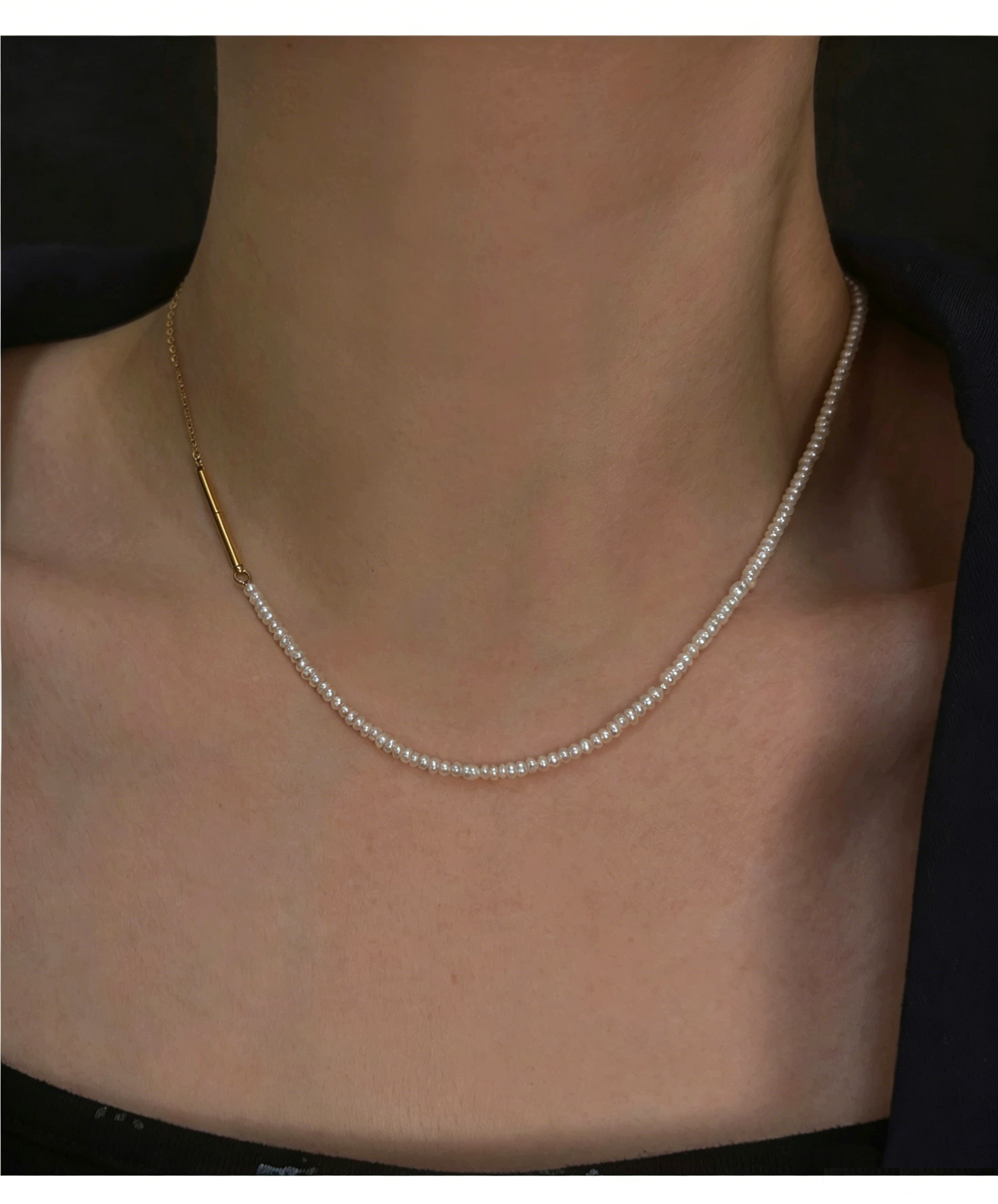 Natural freshwater  pearl necklace