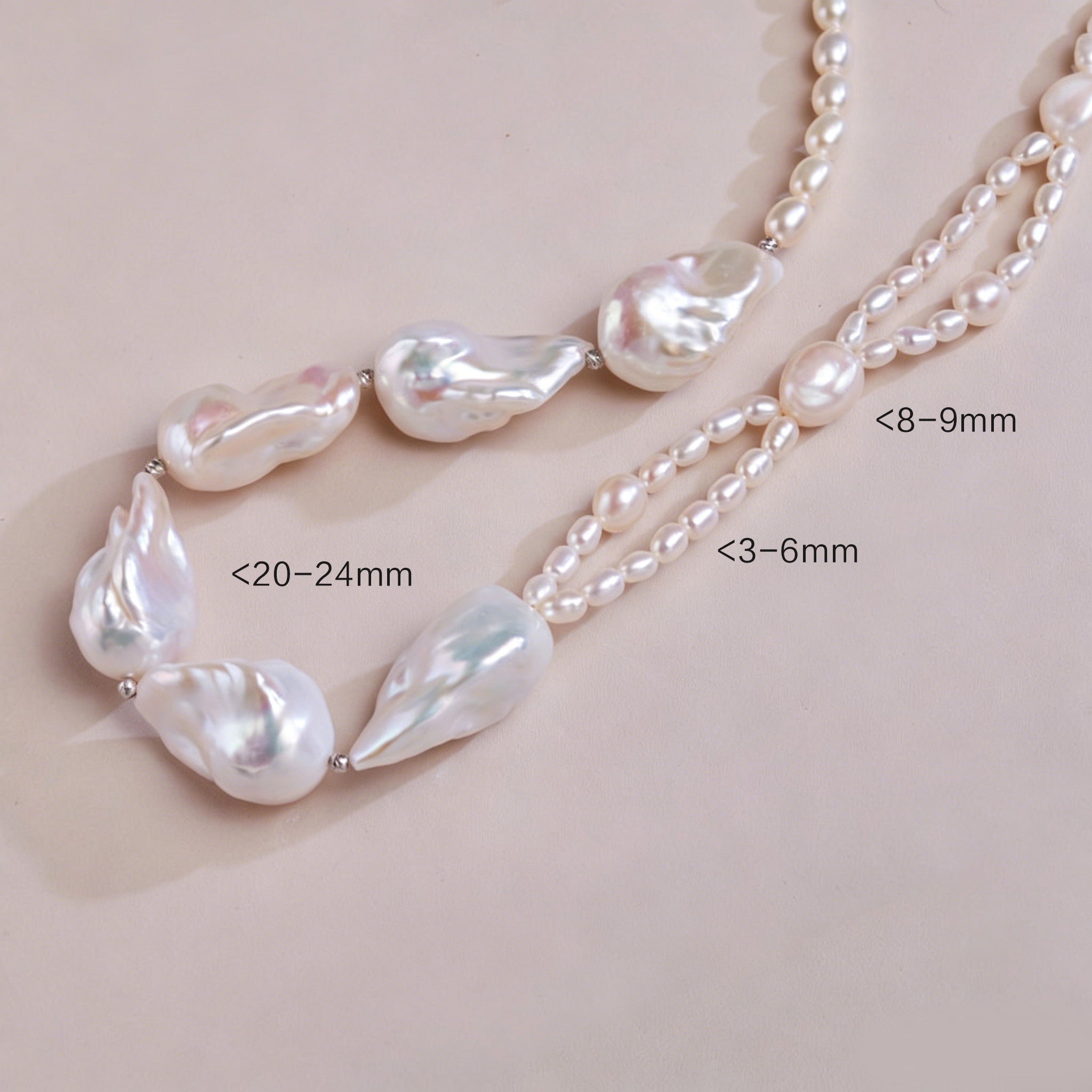 Natural Baroque Irregular Aurora Colorful Large Baroque Pearl Necklace Choker