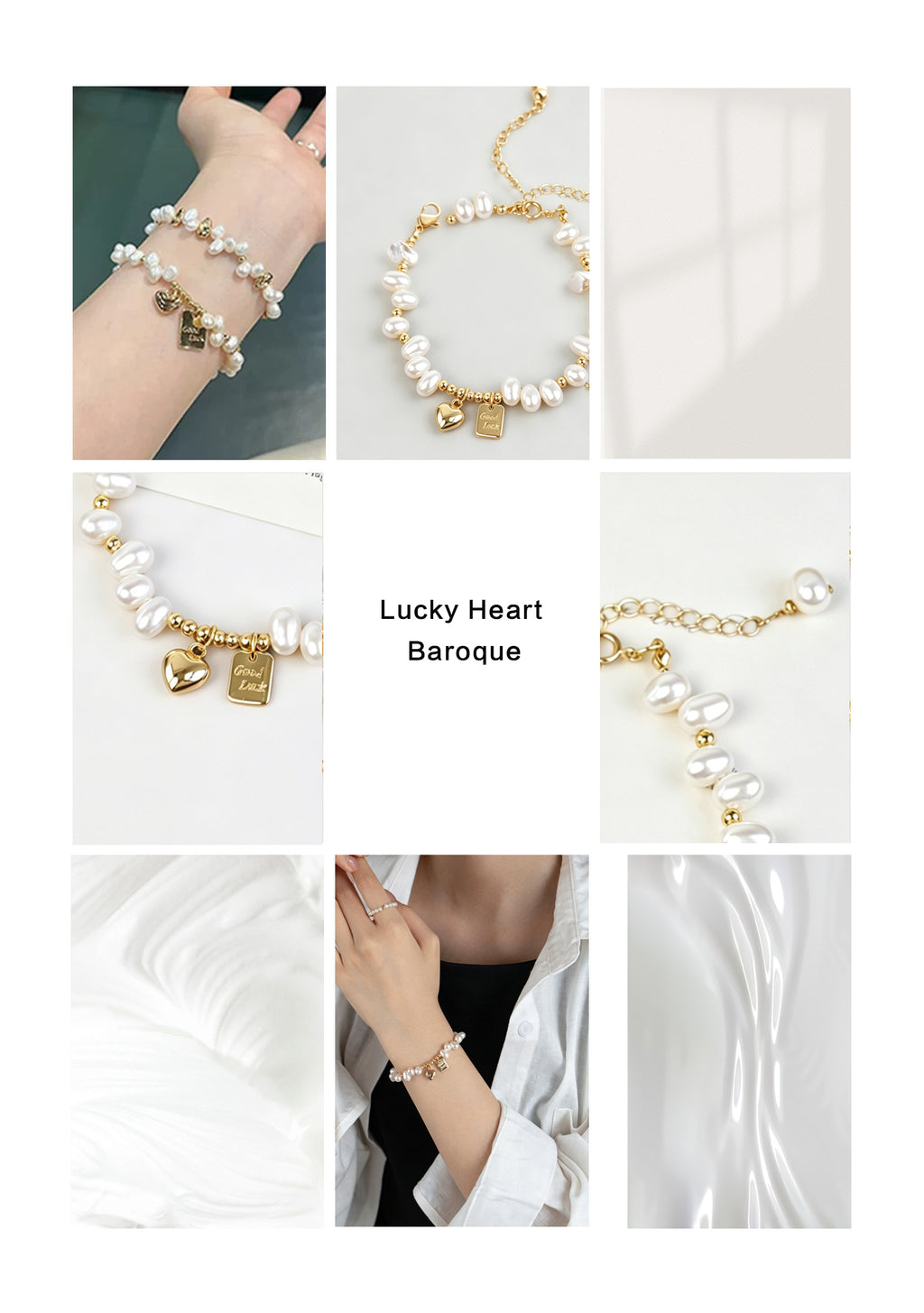 Discover the charm of lucky heart & baroque freshwater pearls. This misaligned irregular bead bracelet is an exquisite gift for women. Unique & meaningful. Shop now on Shopily. - New Hair