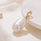 Freshwater pearl baroque pendant clasp pendant without necklace