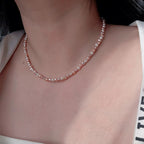 Dopamine Series | Candy-colored Baroque Pearl Collarbone Chain - New Hair