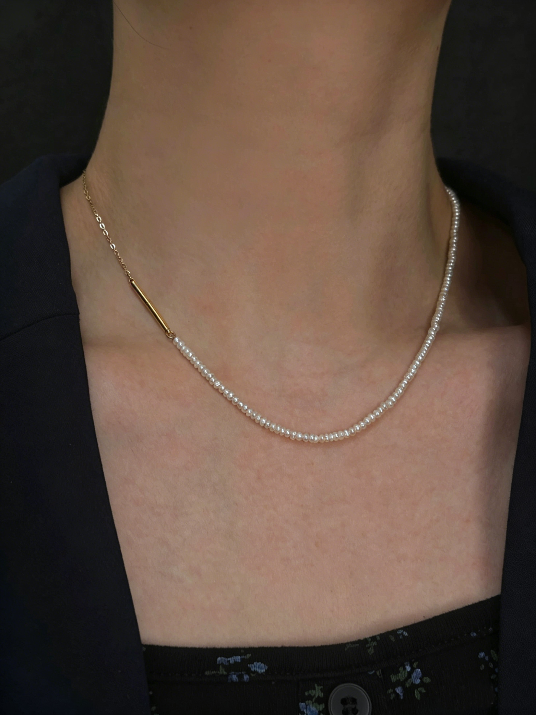 Natural freshwater  pearl necklace - New Hair