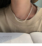 Natural freshwater high-luster baroque seed pearl necklace - New Hair