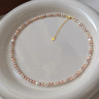 Dopamine Series | Candy-colored Baroque Pearl Collarbone Chain - New Hair
