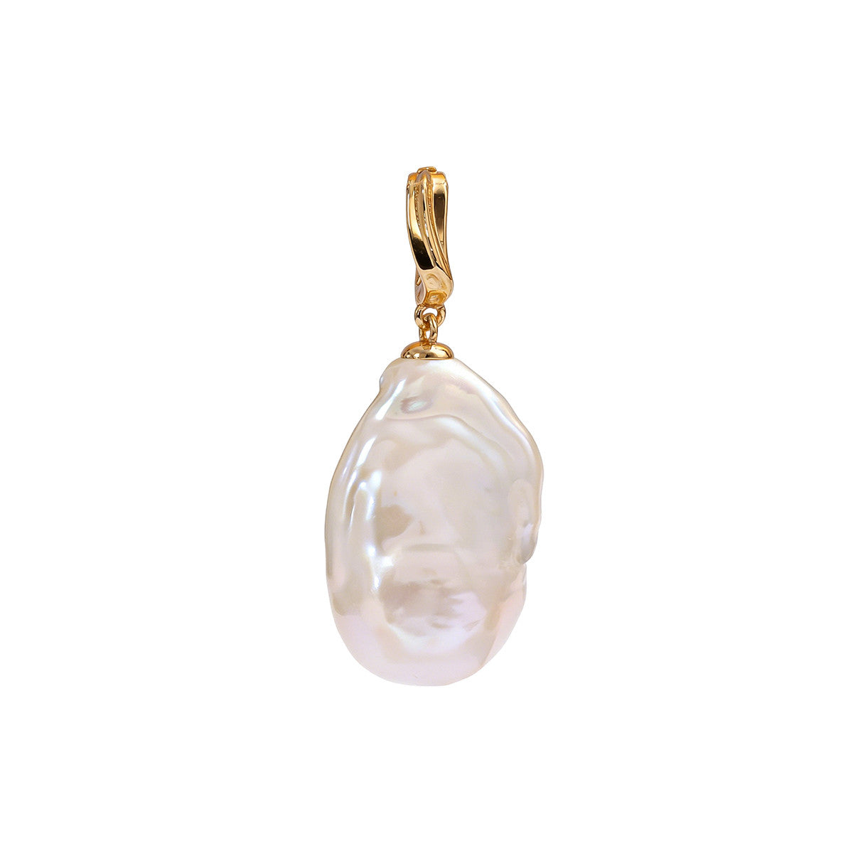 Freshwater pearl baroque pendant clasp pendant without necklace