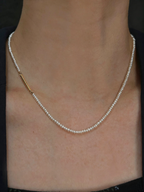 Natural freshwater  pearl necklace