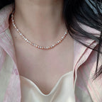 Dopamine Series | Candy-colored Baroque Pearl Collarbone Chain - New Hair
