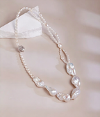 Natural Baroque Irregular Aurora Colorful Large Baroque Pearl Necklace Choker