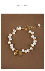 Discover the charm of lucky heart & baroque freshwater pearls. This misaligned irregular bead bracelet is an exquisite gift for women. Unique & meaningful. Shop now on Shopily. - New Hair