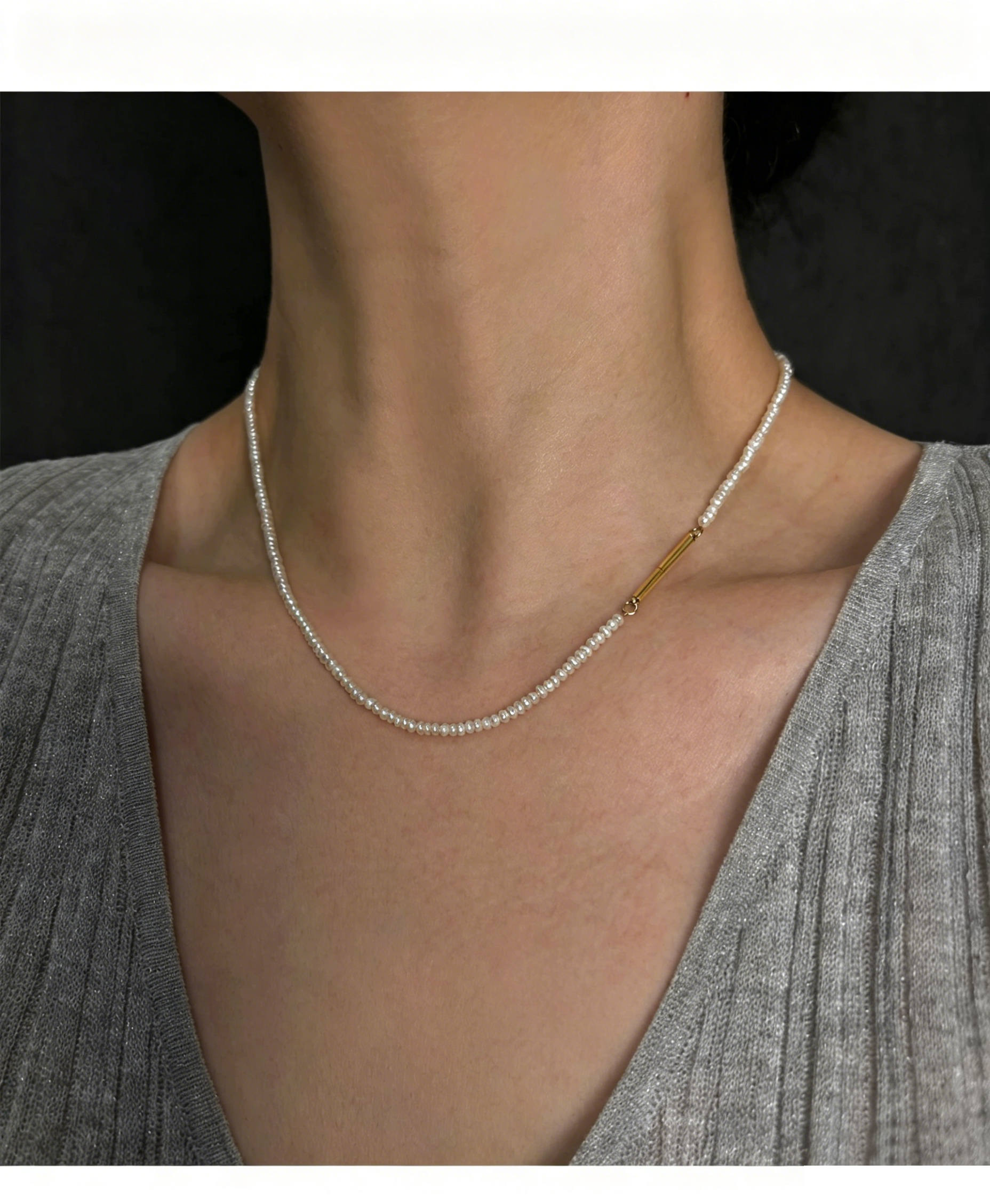Natural freshwater  pearl necklace
