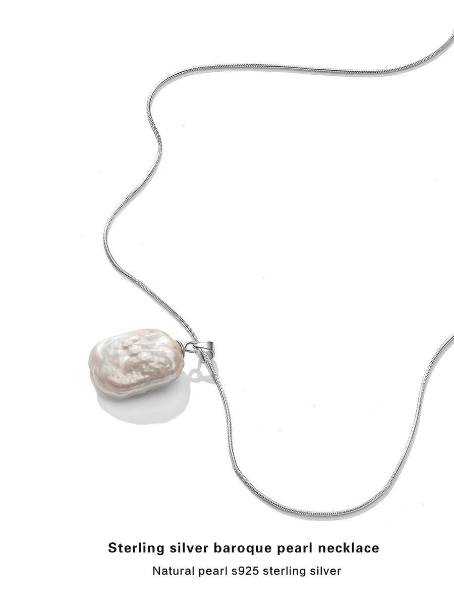 Natural baroque freshwater pearl necklace