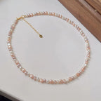 Dopamine Series | Candy-colored Baroque Pearl Collarbone Chain - New Hair