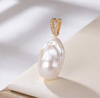 Freshwater pearl baroque pendant clasp pendant without necklace