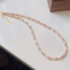 Dopamine Series | Candy-colored Baroque Pearl Collarbone Chain - New Hair