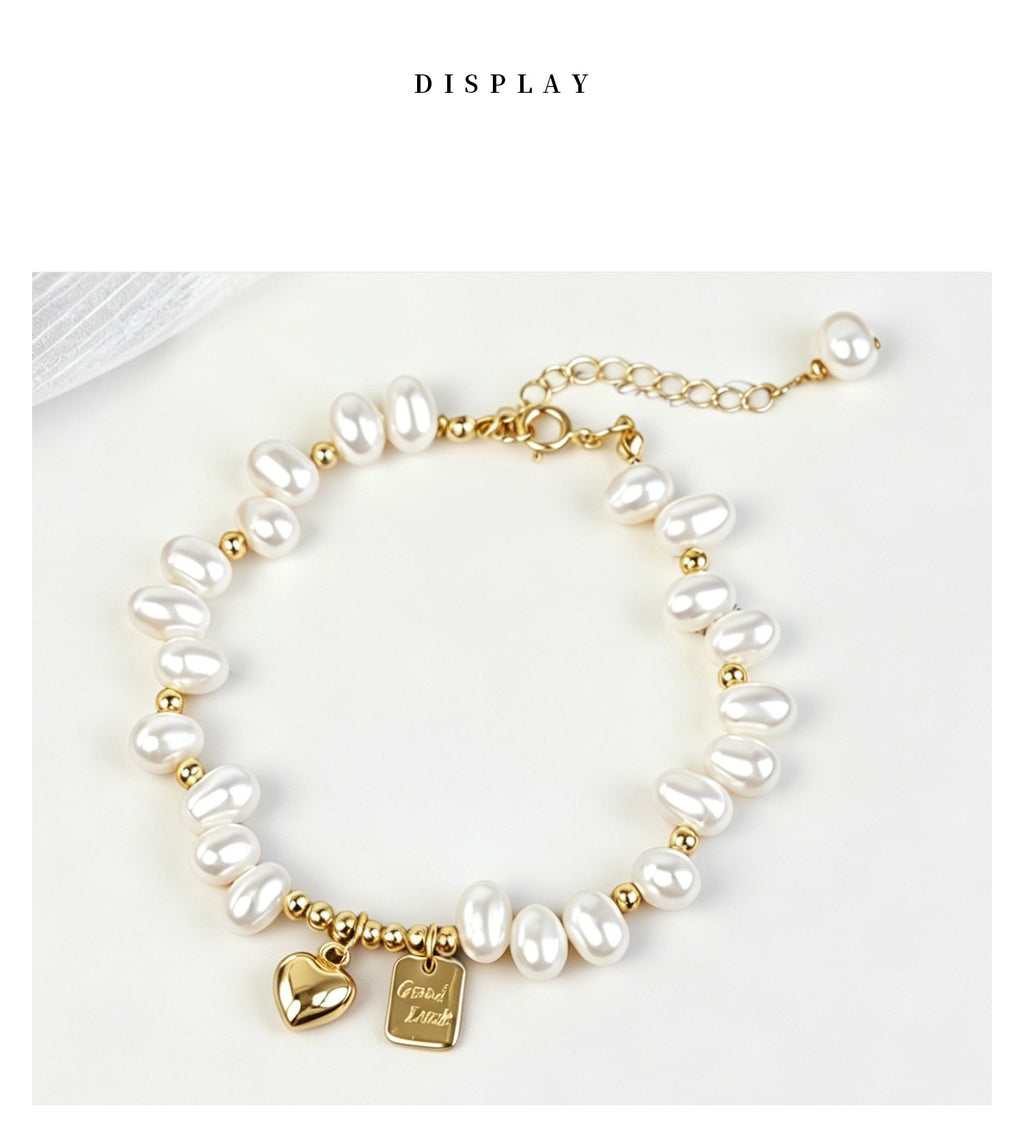 Discover the charm of lucky heart & baroque freshwater pearls. This misaligned irregular bead bracelet is an exquisite gift for women. Unique & meaningful. Shop now on Shopily. - New Hair