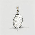 Freshwater pearl baroque pendant clasp pendant without necklace