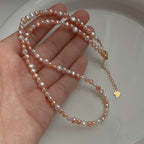 Dopamine Series | Candy-colored Baroque Pearl Collarbone Chain - New Hair