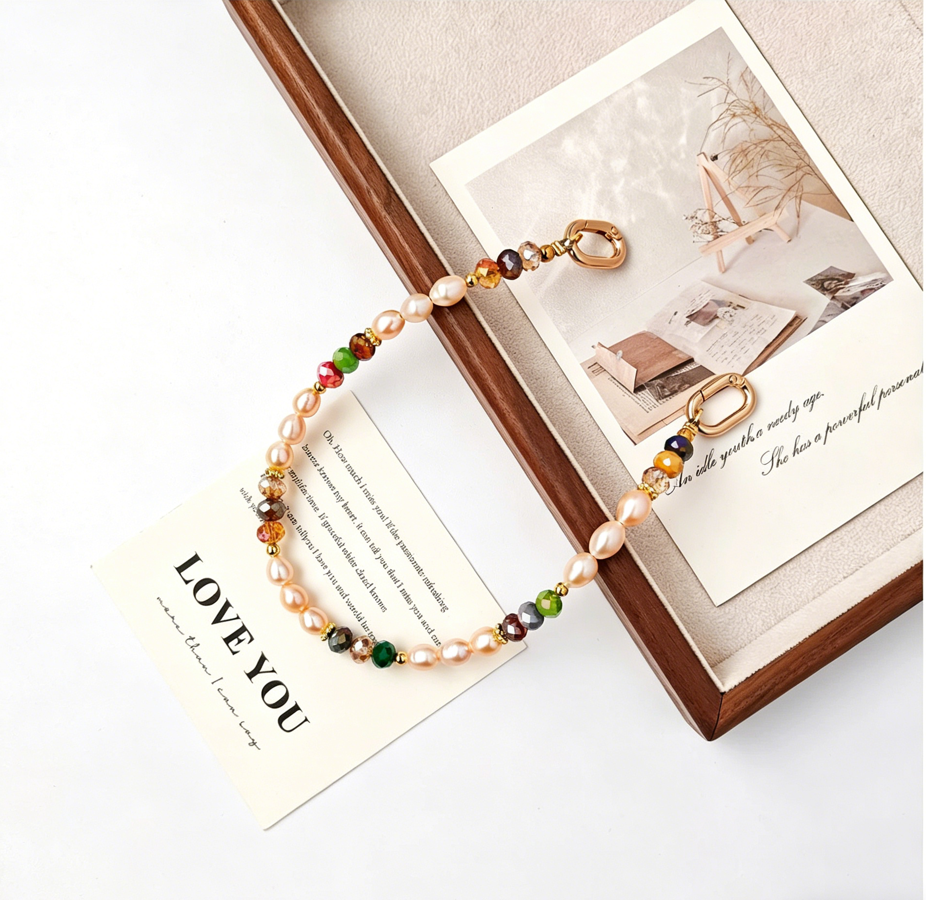 Natural freshwater pearl phone chain - New Hair