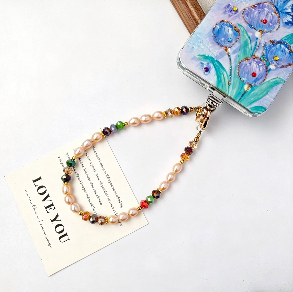 Natural freshwater pearl phone chain - New Hair